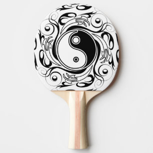 Yin Yang Tattoo Ornamental Style Ping Pong Paddle