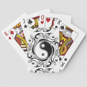 Yin Yang Tattoo Ornamental Style Playing Cards