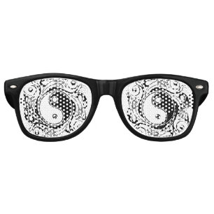 Yin Yang Tattoo Ornamental Style Retro Sunglasses