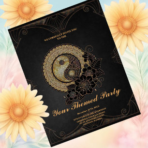 Yin yang the symbol that represents balance postcard