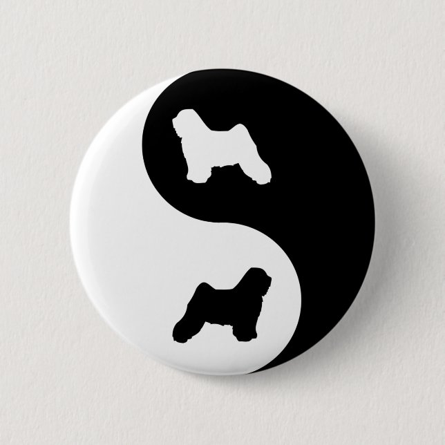 Yin Yang Tibetan 6 Cm Round Badge (Front)