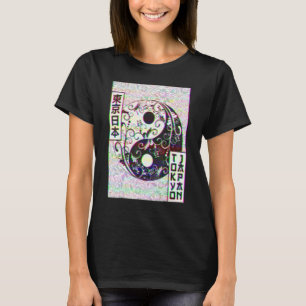 Yin Yang Tokyo Japan Vaporwave Aesthetic Vintage T-Shirt