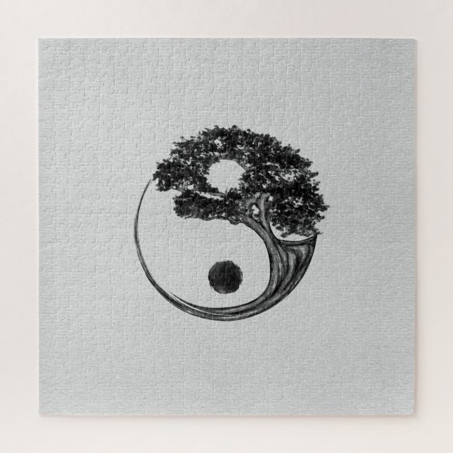 Yin Yang Tree Canvas Jigsaw Puzzle (Vertical)