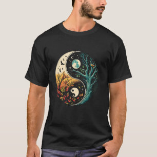 Yin Yang Tree Japanese Buddhist Zen T-Shirt