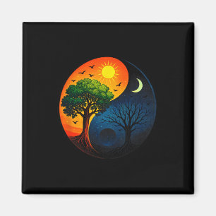 Yin Yang Tree - Meditation Yoga Buddhist Symbol  Magnet