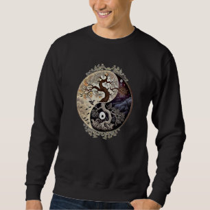 Yin Yang Tree Of Life Artwork Premium Sweatshirt