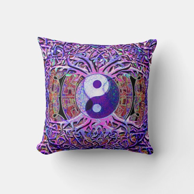 Yin Yang Tree of Life Cushion (Front)