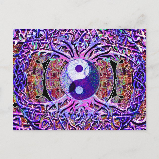 Yin Yang Tree of Life Postcard (Front)
