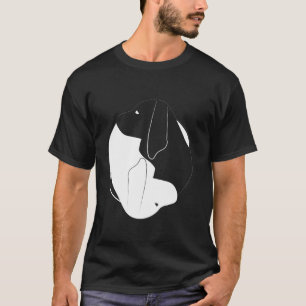 Yin Yang Treeing Walker Coonhound Funny Dog Symbol T-Shirt