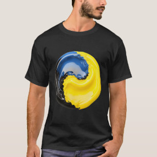 Yin Yang Ukraine Blue And Yellow  T-Shirt