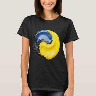 Yin Yang Ukraine Blue And Yellow T-Shirt