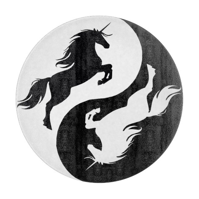 Yin Yang Unicorn Cutting Board (Front)