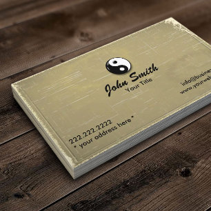 Yin Yang Vintage Old Paper  Business Card