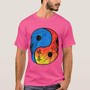 Yin Yang Water And Fire Kung Fu Wing Chun T-Shirt