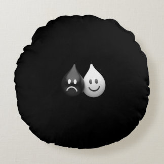 Yin Yang Water Droplets Pillow – Happy and Sad 