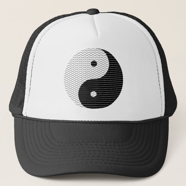 Yin Yang Waves Trucker Hat (Front)