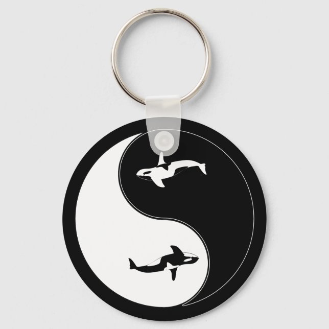 Yin Yang Whale Key Ring (Front)
