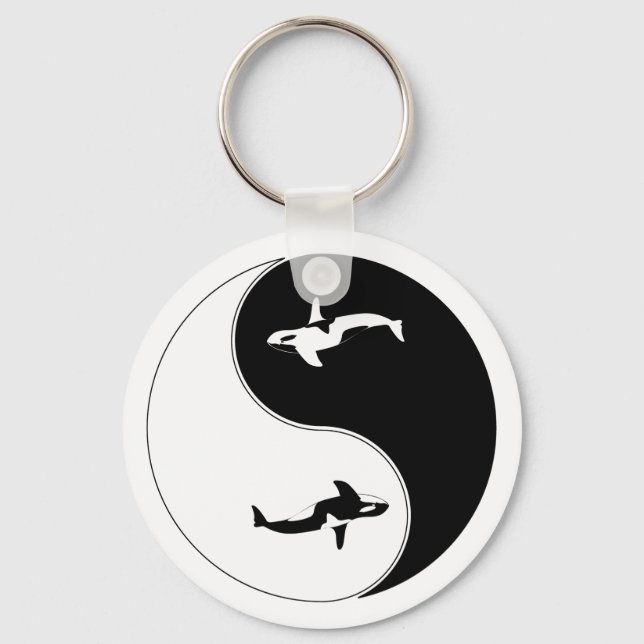 Yin Yang Whale Key Ring (Front)