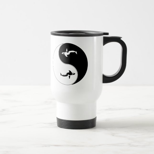Yin Yang Whale Travel Mug (Right)