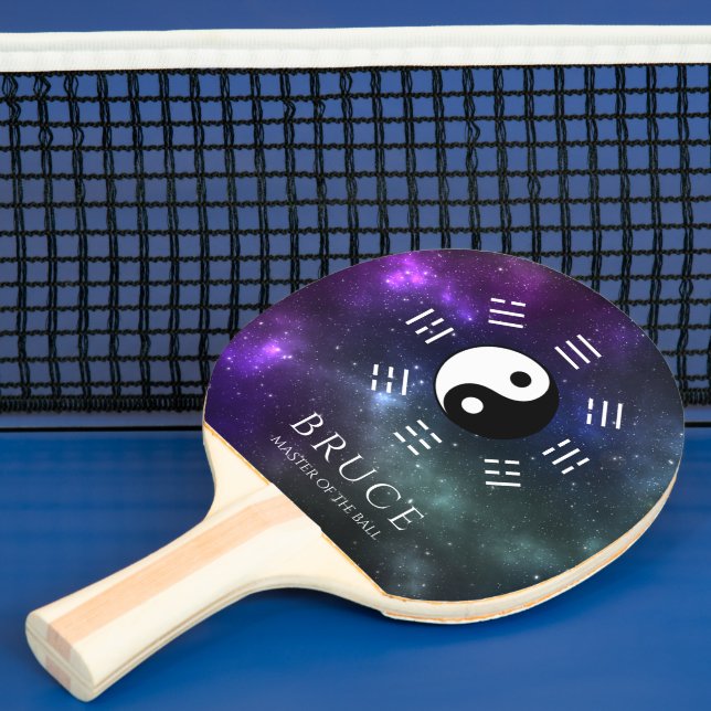 Yin Yang with Bagua Trigram Symbols I-Ching Ping Pong Paddle (Insitu)