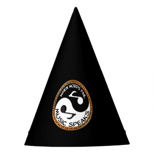 Yin Yang with music words Party Hat