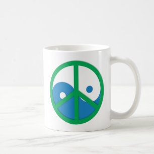 Yin-Yang with Peace sign Coffee Mug