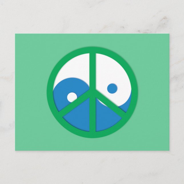 Yin-Yang with Peace sign Postcard (Front)