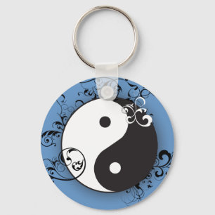 Yin-Yang with scrolling Key Ring