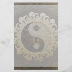 Yin Yang with Tree of Life by Amelia Carrie Stationery