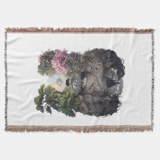 Yin Yang Wolves Dual Seasons Tree of Life Fantasy Throw Blanket
