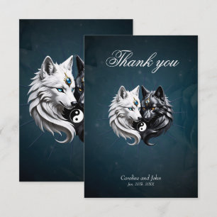 Yin Yang Wolves. Thank You Card
