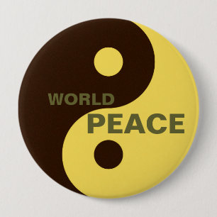yin yang world peace pinback button