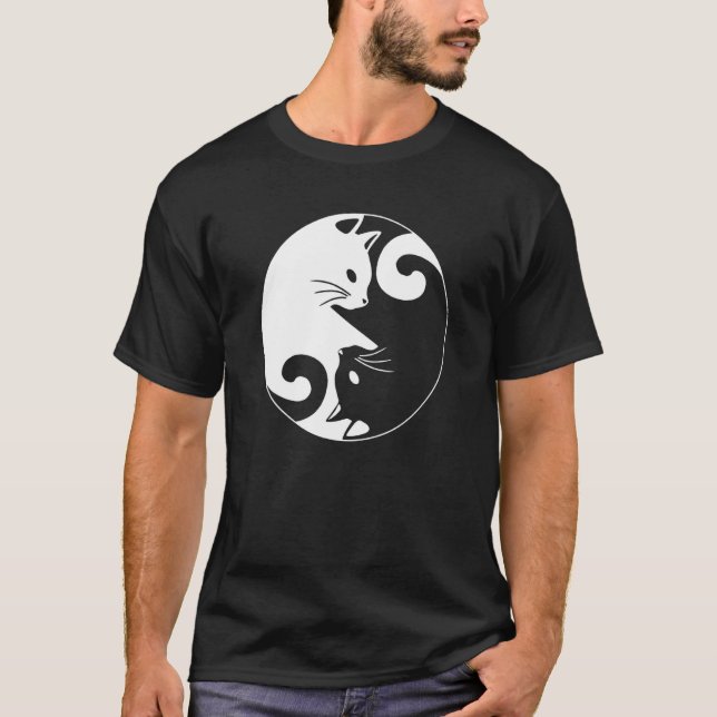 Yin Yang Yoga Zen Cute Cats for Cat  1 T-Shirt (Front)