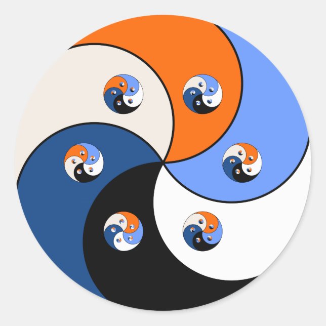 Yin Yang Yong 6 Classic Round Sticker (Front)
