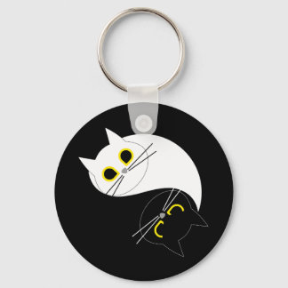 YIN YANG Zen Cat Key Ring