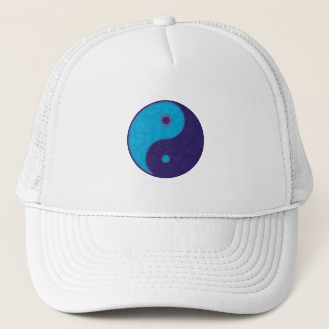 yin yang zen meditation tao trucker hat (Front)