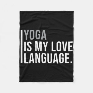 Yin Yoga Meme Quote Fleece Blanket