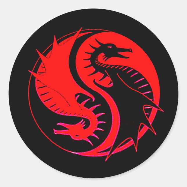 Ying Yang 3 Classic Round Sticker (Front)