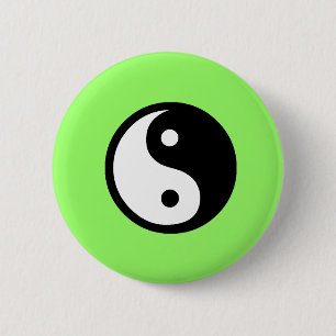 ying yang 6 cm round badge