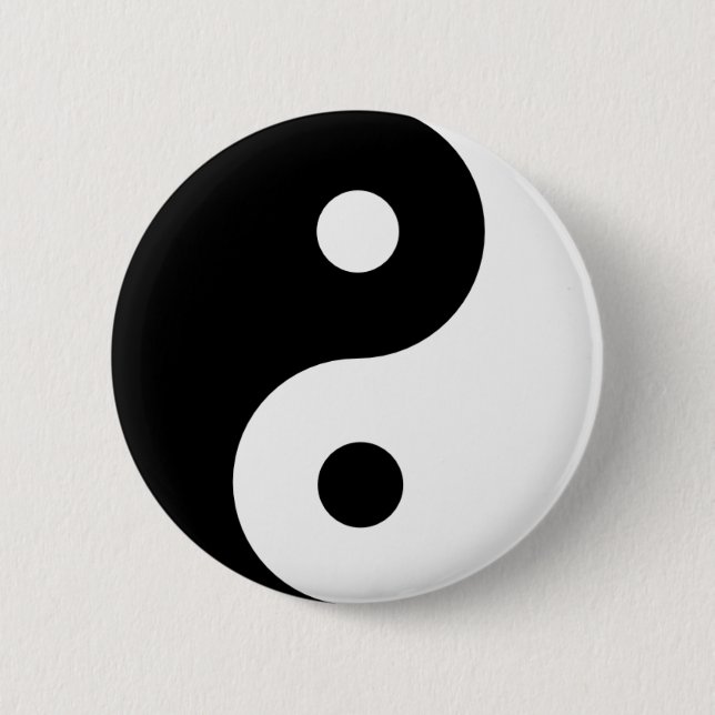 Ying Yang 6 Cm Round Badge (Front)