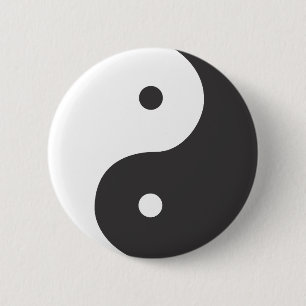 Ying Yang 6 Cm Round Badge