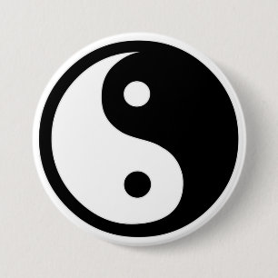 Ying Yang 7.5 Cm Round Badge