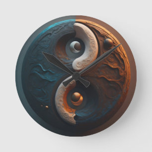 Ying Yang art clock