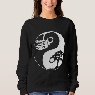 Ying Yang Bonsai Tree Philosophy - Light & Dark Sweatshirt