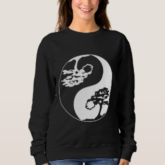 Ying Yang Bonsai Tree Philosophy - Light & Dark Sweatshirt