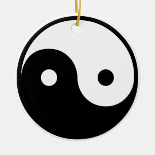 ying yang ceramic tree decoration