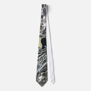 ying yang charm tie