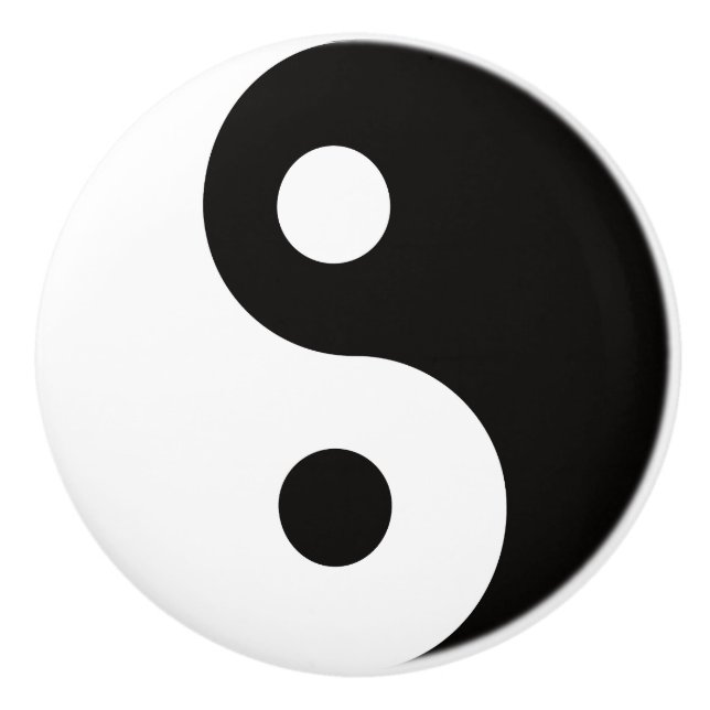 Ying Yang  dualities  Ceramic Knob (Front)