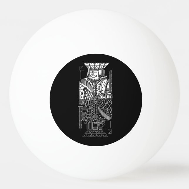 Ying Yang King Ping Pong Ball (Front)