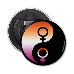 Ying Yang   Lesbian Pride Bottle Opener